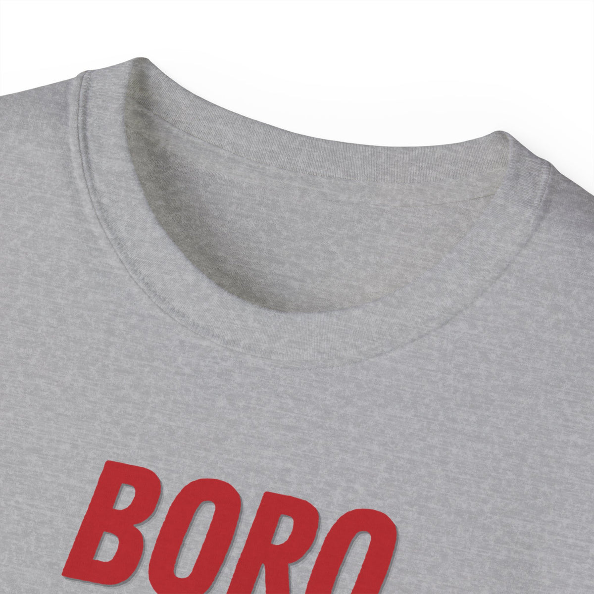 Boro Boro Boro Graphic Tee — Retro Red Logo Cotton T-Shirt
