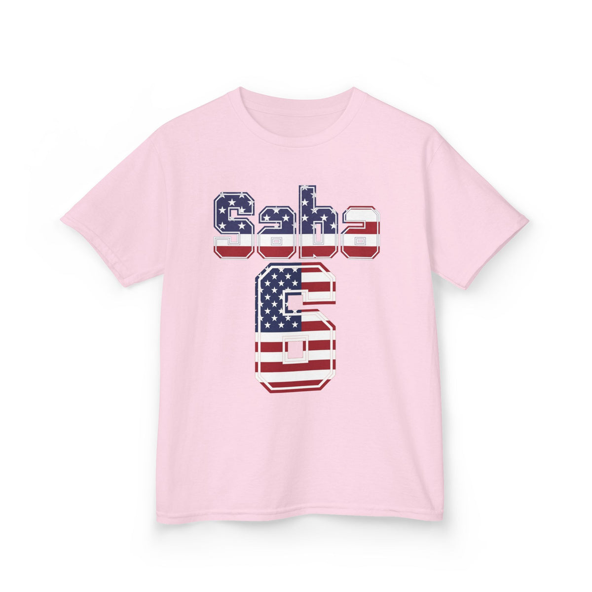 Kids Shirt 'Saba 6' American Flag BORO Shirt, Sabastian Berhalter is our Number 6 'Front print'