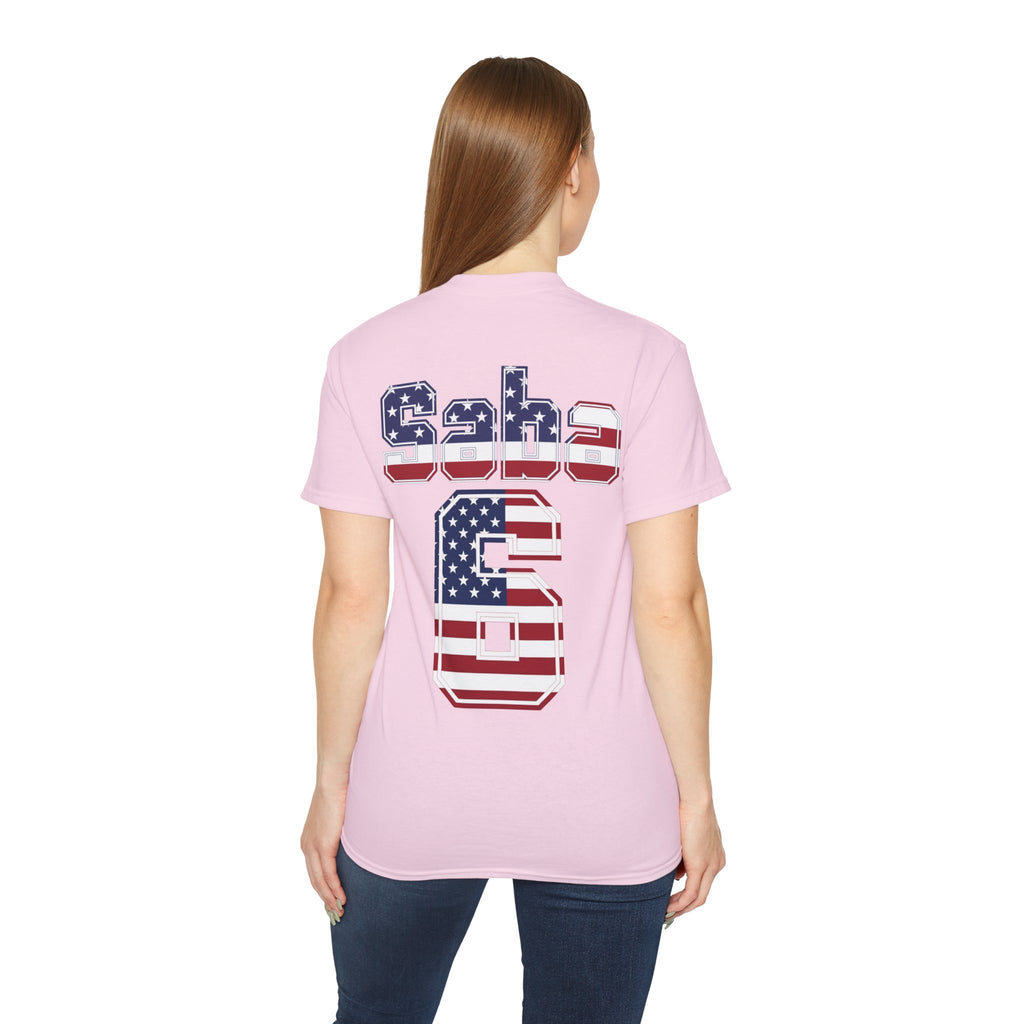 Sabastian Berhalter Number 6 USA Flag Shirt for the BORO 'back print only'