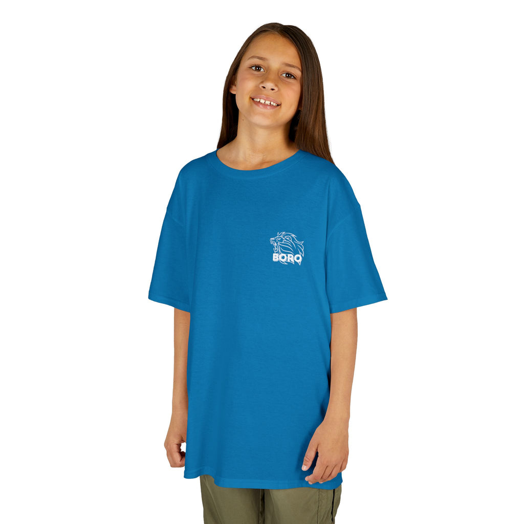 BORO Kids Tee — Cute Red ‘BORO’ Lion Chest Graphic