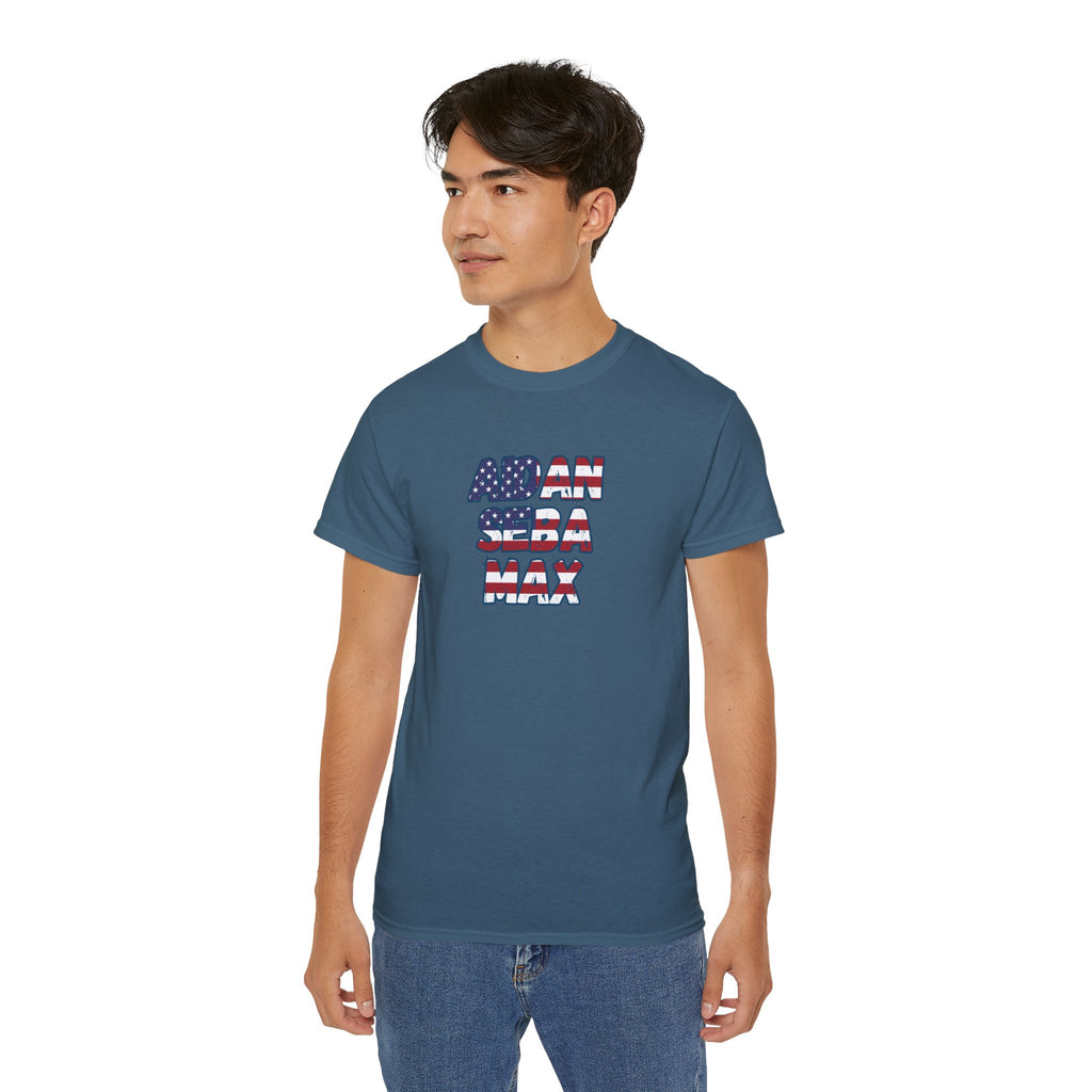 BORO's Midfield Trio Tee — AIDAN SEBA MAX USA  Graphic T‑Shirt