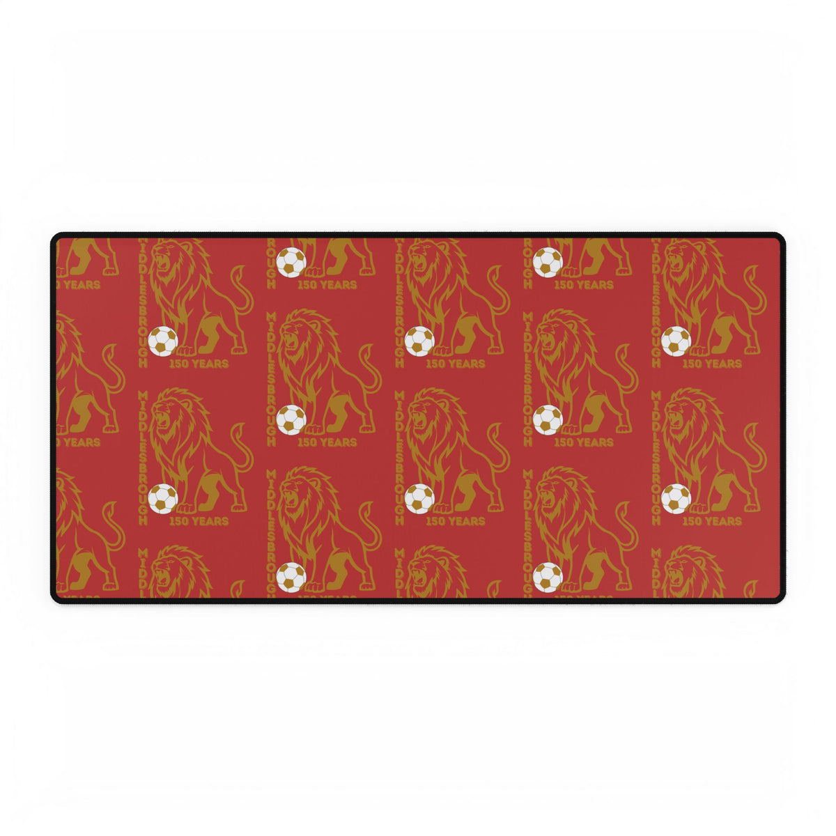Middlesbrough Lion Crest Red Desk Mat — Large Gaming & Office Desk Pad
