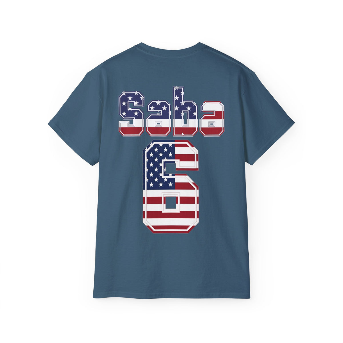 Sabastian Berhalter Number 6 USA Flag Shirt for the BORO 'back print only'