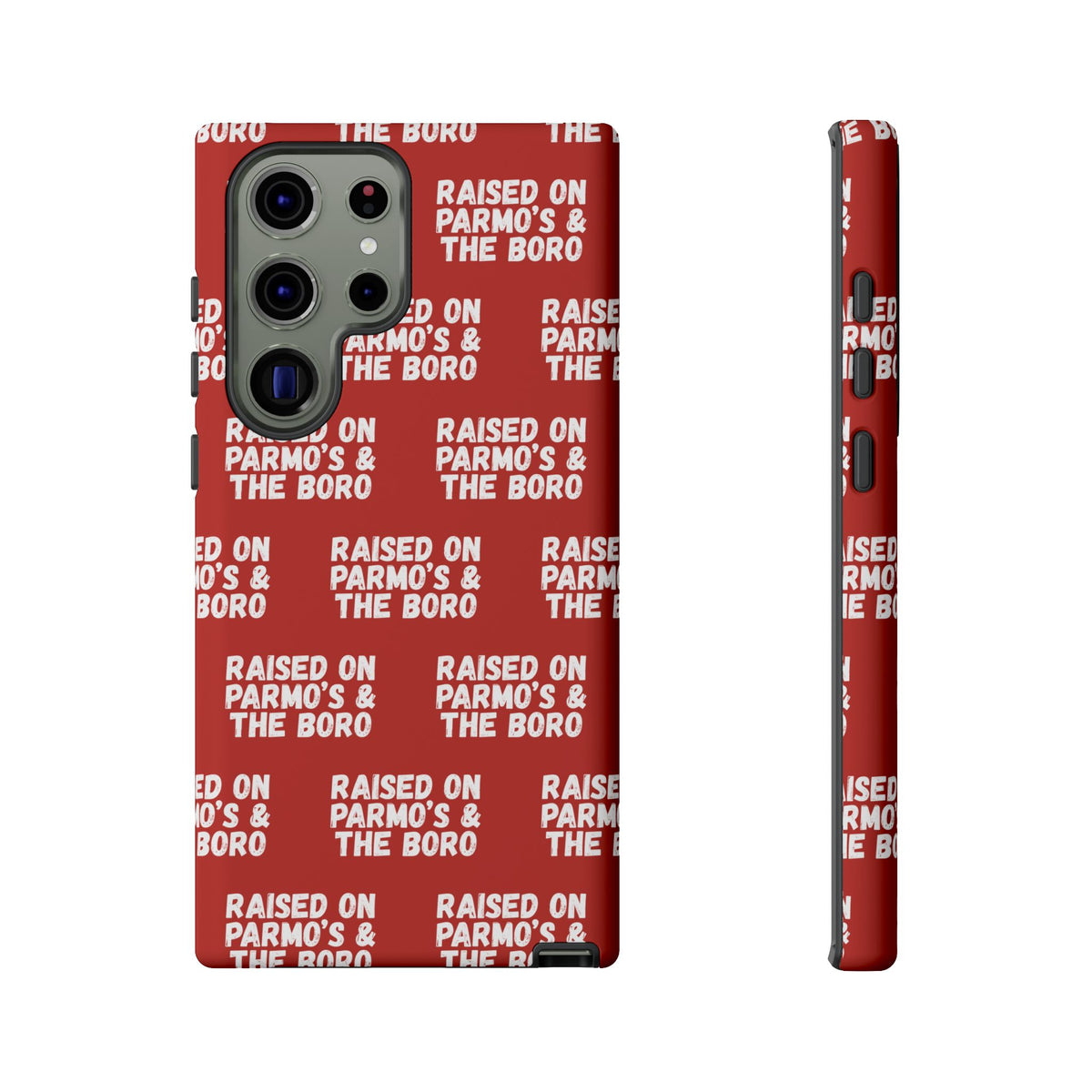 "RAISED ON PARMO'S AND THE BORO" Phone Case — Red Pattern Tough Case