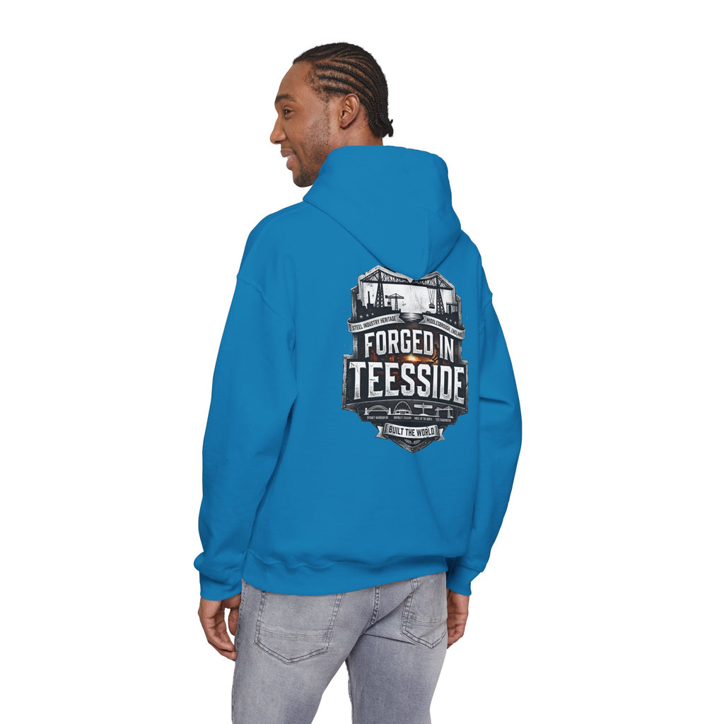 Forged in Teesside Hoodie — Industrial Teesside Pride Sweatshirt 'back print'