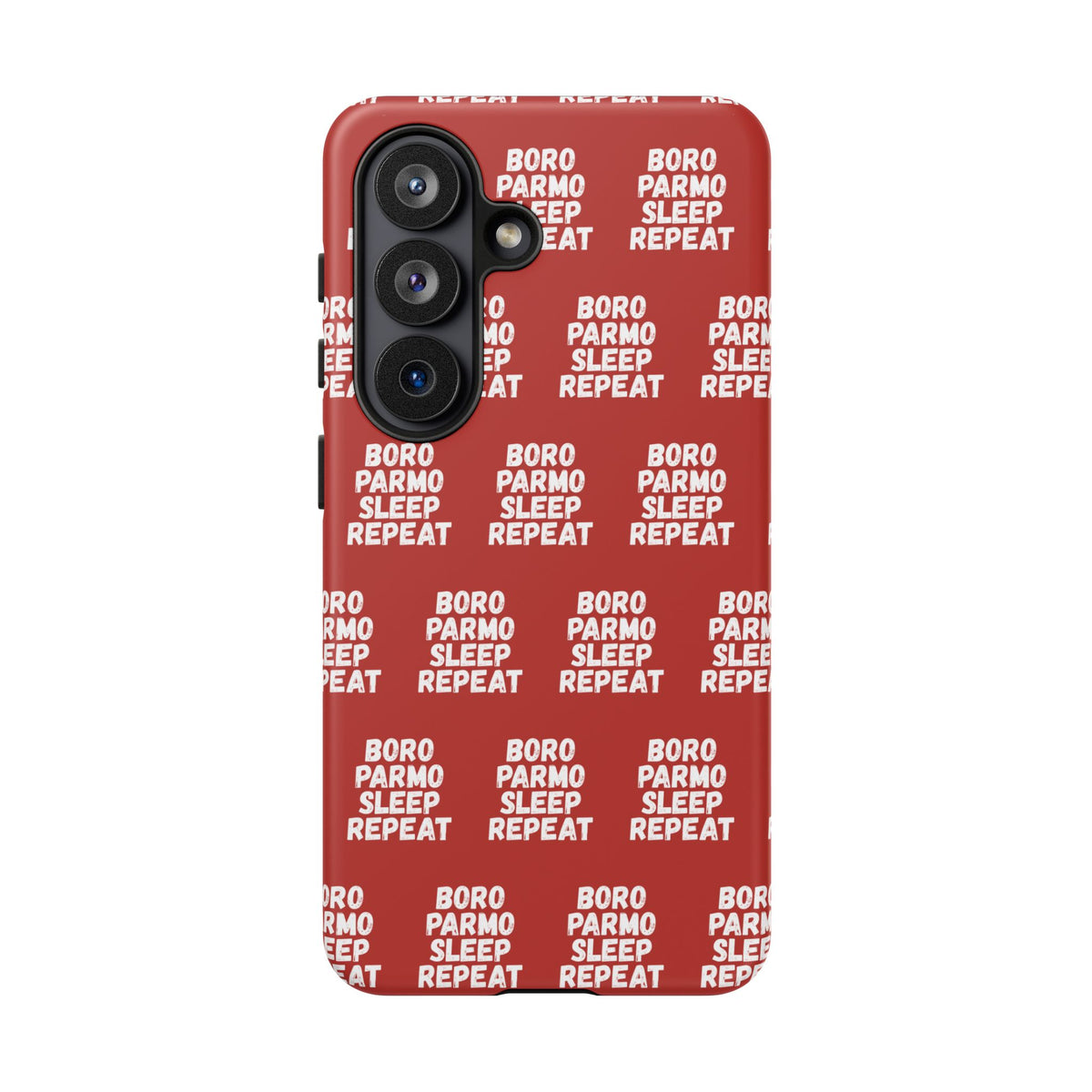 "BORO PARMO SLEEP REPEAT" Phone Case — Red Pattern Tough Case