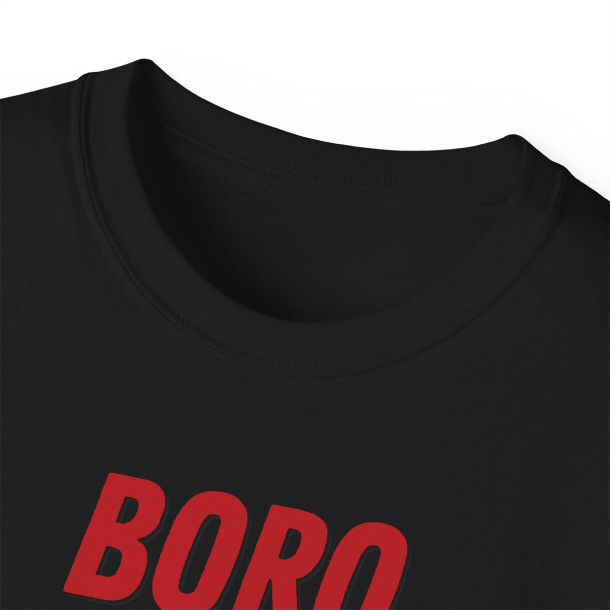 Boro Boro Boro Graphic Tee — Retro Red Logo Cotton T-Shirt