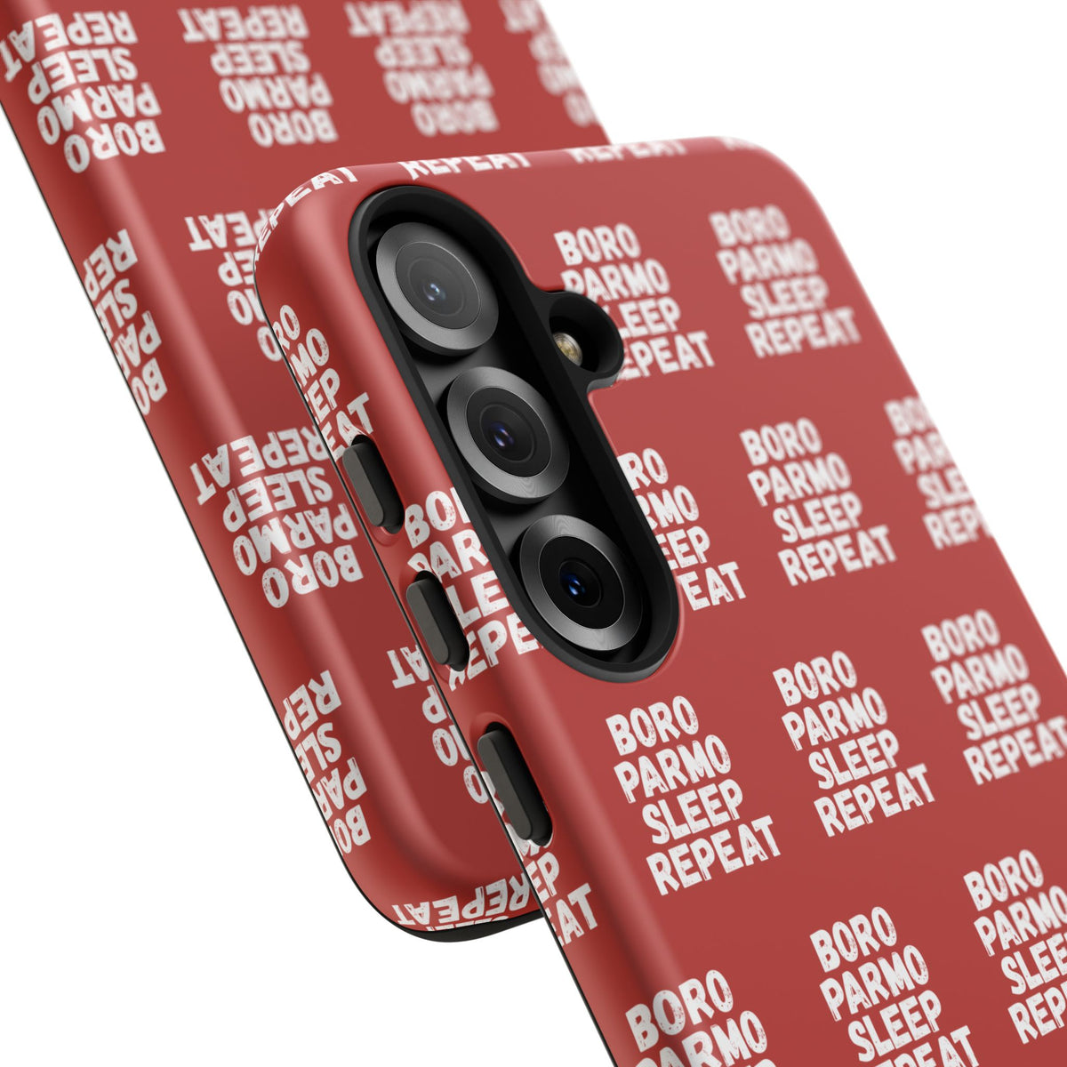 "BORO PARMO SLEEP REPEAT" Phone Case — Red Pattern Tough Case