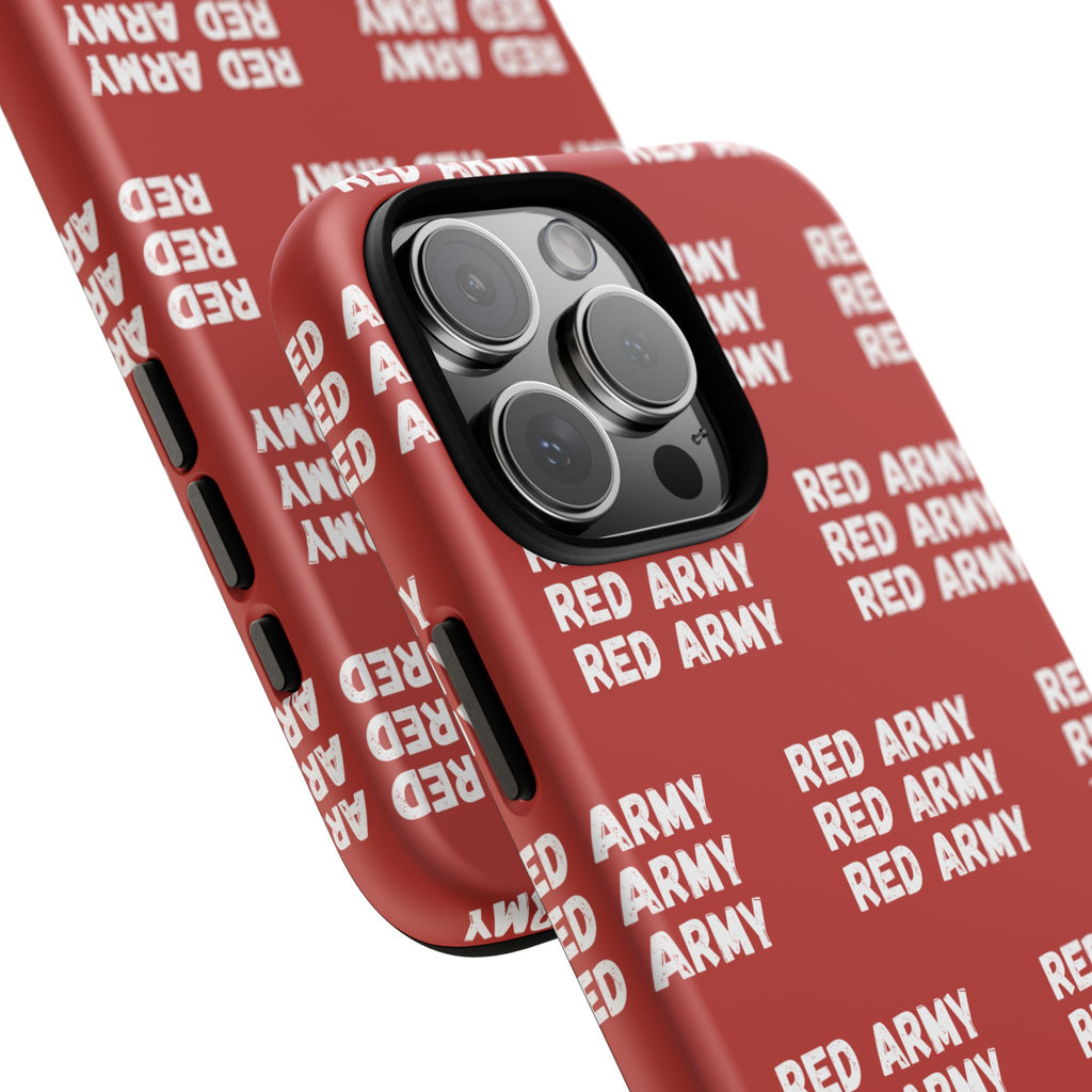 "RED ARMY RED ARMY RED ARMY" Phone Case — Red Pattern Tough Case