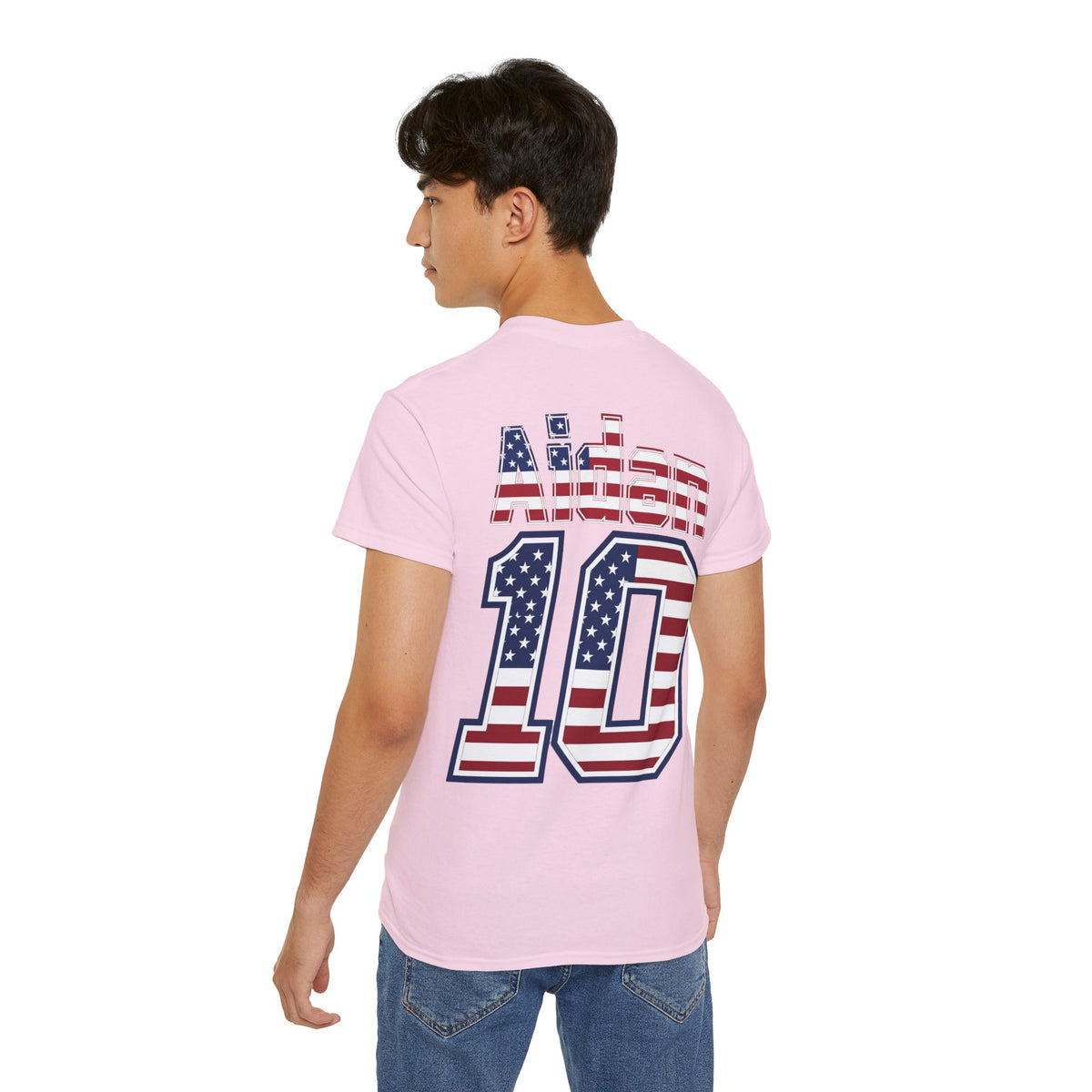 Aidan Morris Number 10 USA Flag Shirt for the BORO 'back print only'