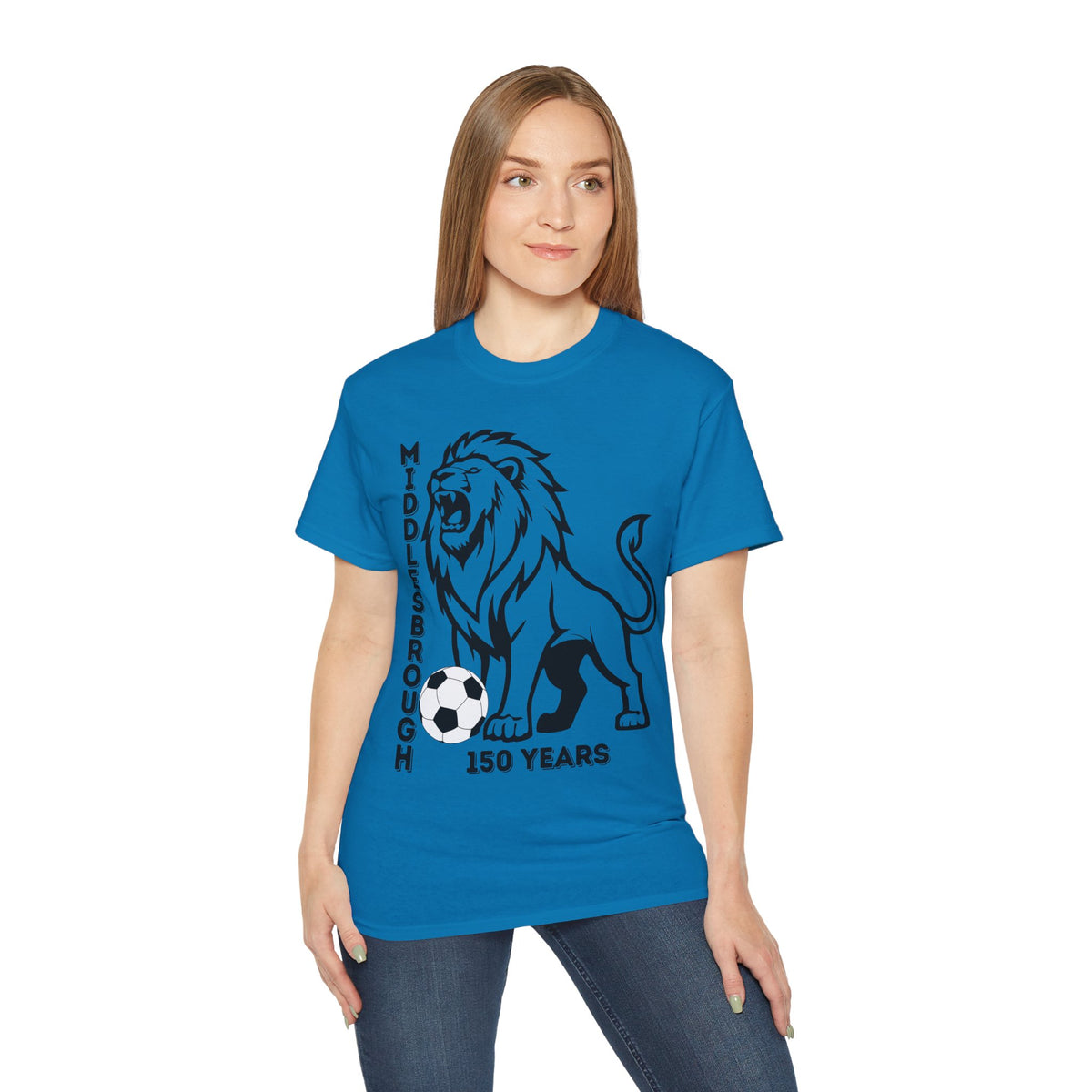Black/Red Middlesbrough 150 Years Lion Football T-Shirt